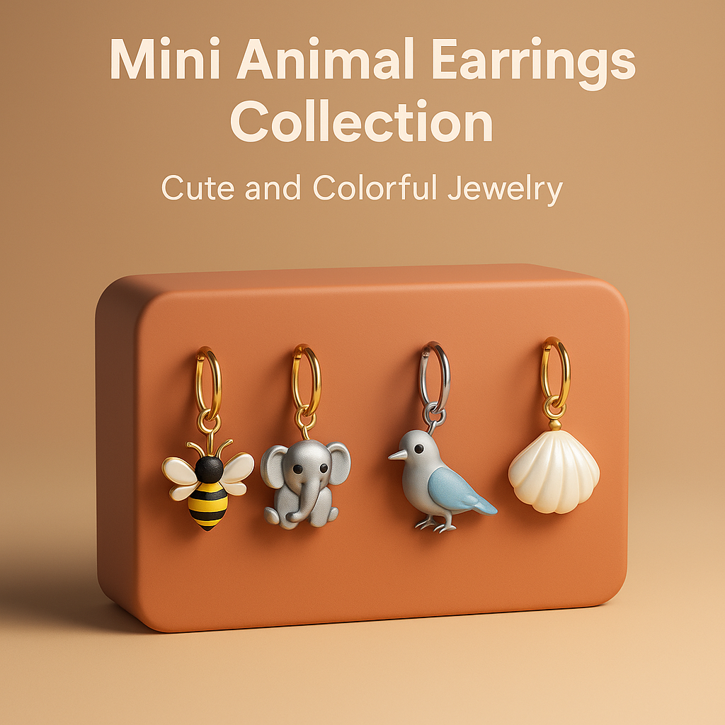 Mini Animal Jewelry Collection - Funny & Handmade Earrings